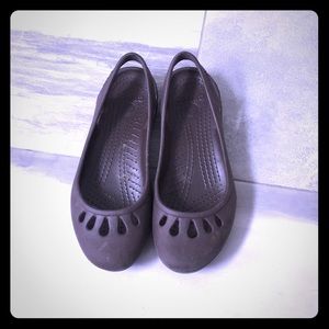 Women’s brown slip on Crocs